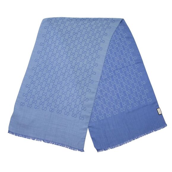 Gucci Wool Silk GG Reversible Scarf - Picture 1 of 4